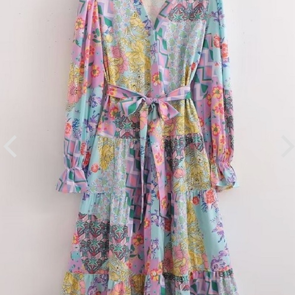 Floral Patchwork Maxi Dress